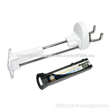 Retail security hooks for slatwall pegboard in supermarket